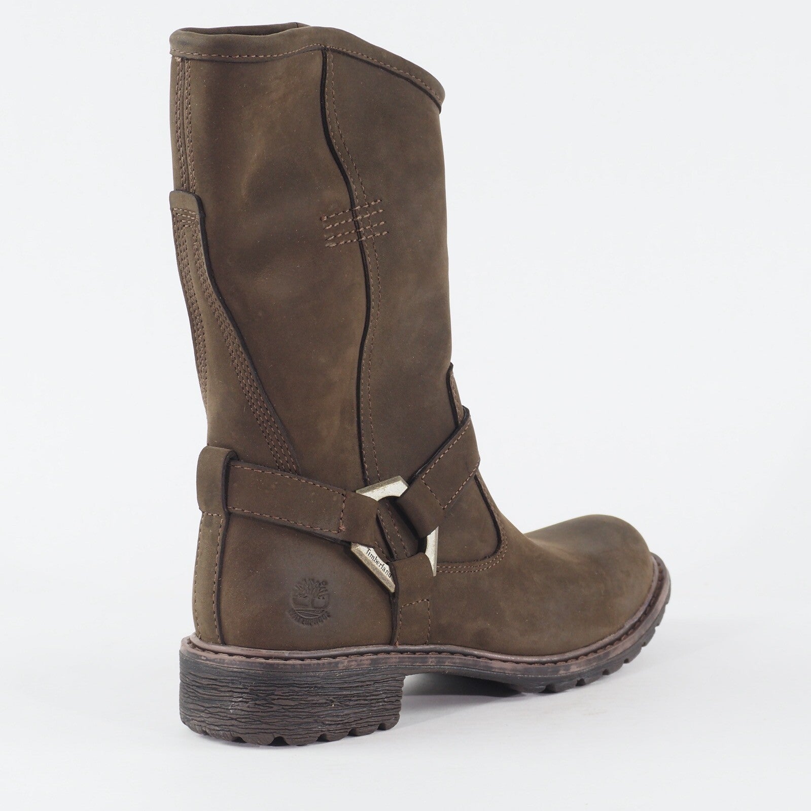 Womens Timberland EK Stoddard Mid 8603A Brown Leather Casual Pull On Boots