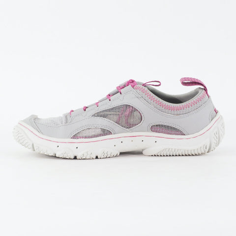 Womens Timberland Wake 58600 Grey Mauve Fabric Lace Up Casual Trainer Shoes