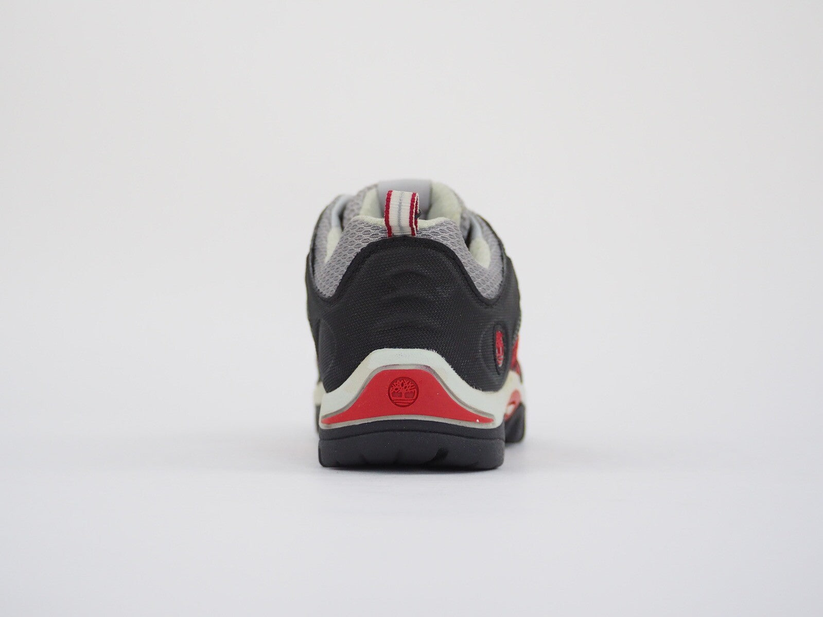 Boys Timberland Hypertrail 58711 Red Black Leather Lace Up Low Hiking Shoes