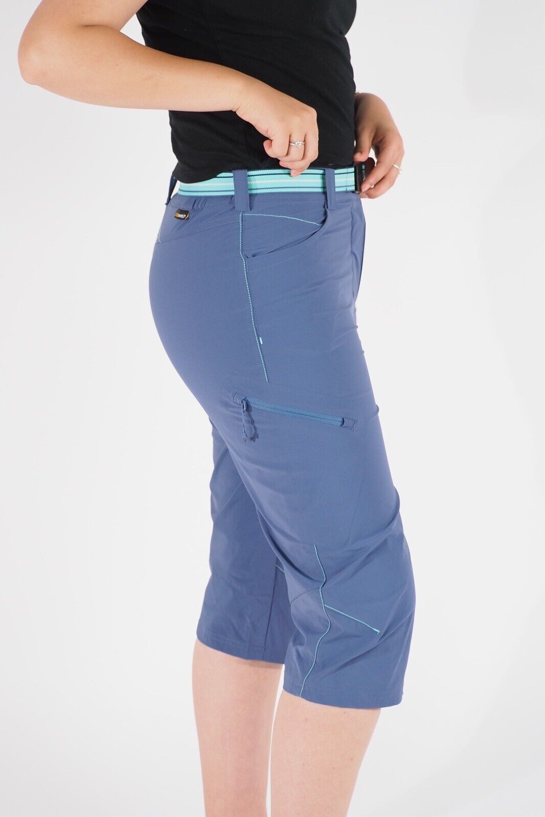 Womens Jack Wolfskin 5008541 Blue Indigo Windproof Comfort Fit Hiking Trousers