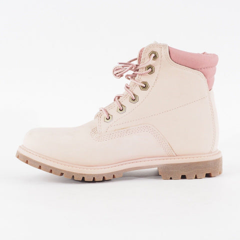 Womens Timberland Waterville AQ1T5 Light Pink Leather Lace Up Waterproof Boots