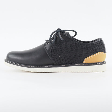 Mens Timberland Newmarket Homerun A17B1 Black Leather Lace Up Casual Shoes