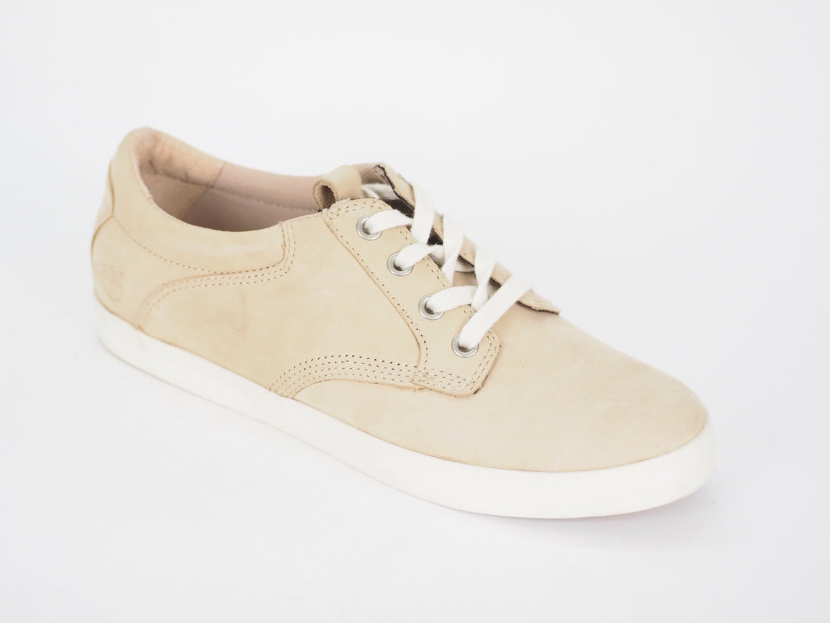 Womens Timberland EK Glastenbury 6228B Beige Leather Lace Up Low Casual Shoes