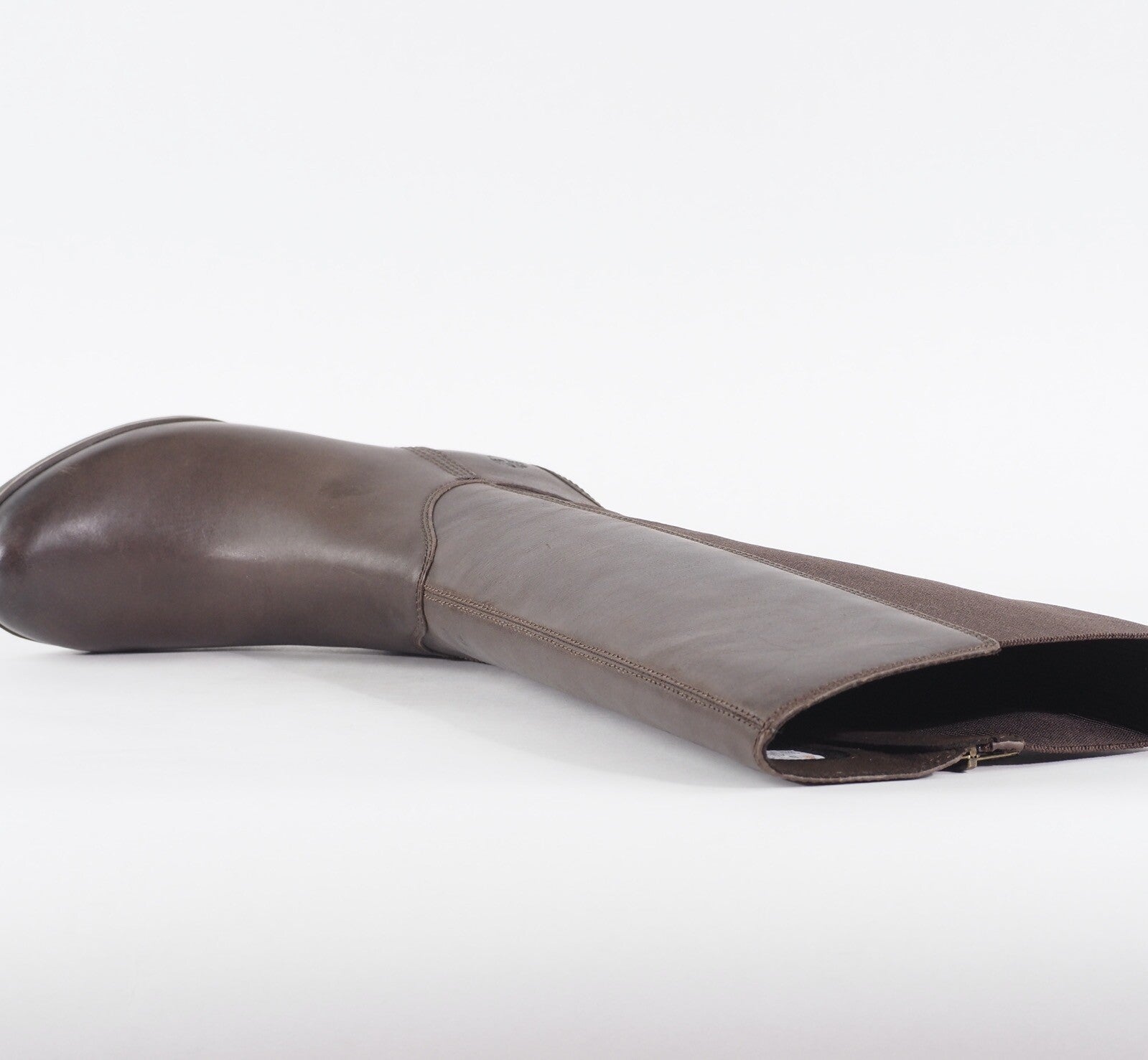 Womens Timberland Eleonor Street A1S9N Brown Leather Zip Up Casual Tall Boots