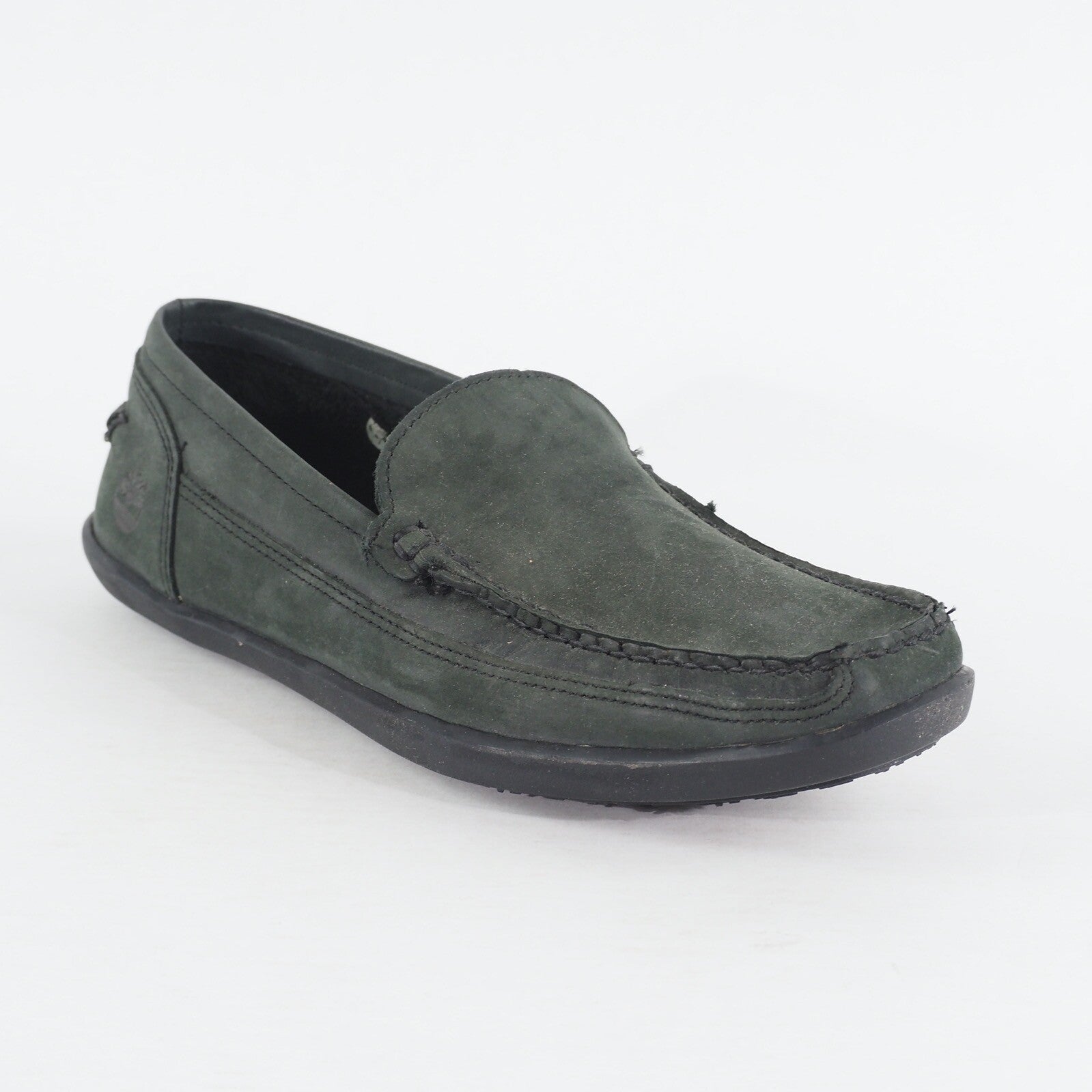 Mens Timberland Odelay A13JA Midnight Green Nubuck Slip On Casual Loafer Shoes