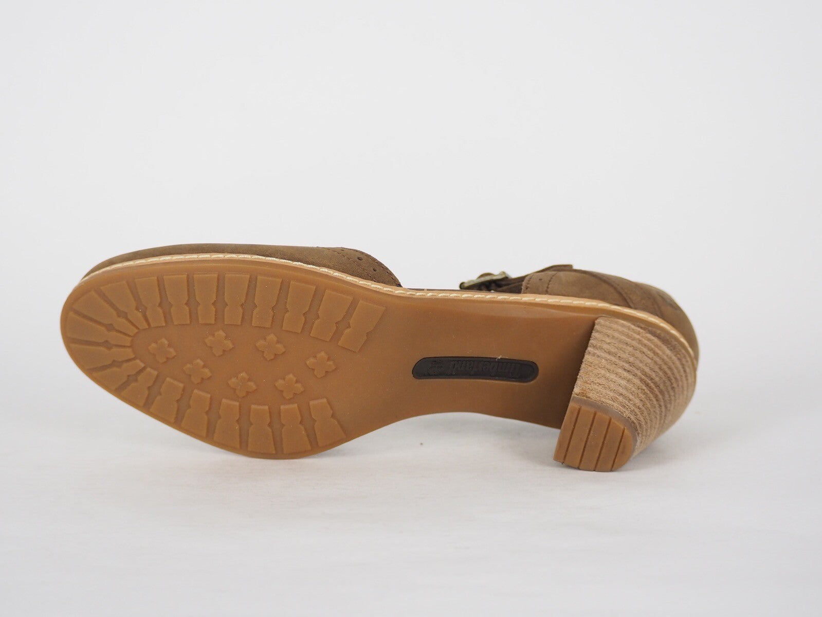 Womens Timberland Montvale 8047R Light Brown Leather Casual High Heel Shoes