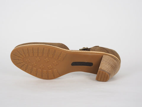 Womens Timberland Montvale 8047R Light Brown Leather Casual High Heel Shoes