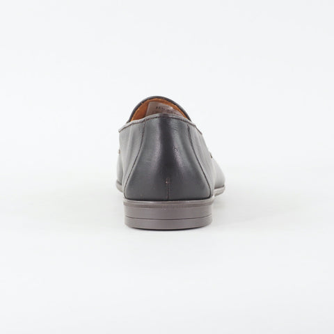 Mens Hackett London Masked Roll HMS20849 878 Black Leather Slip On Formal Shoes