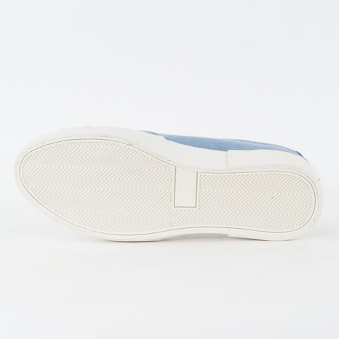 Mens Hackett London HMS20824 551 Medium Blue Canvas Lace Up Low Top Casual Shoes