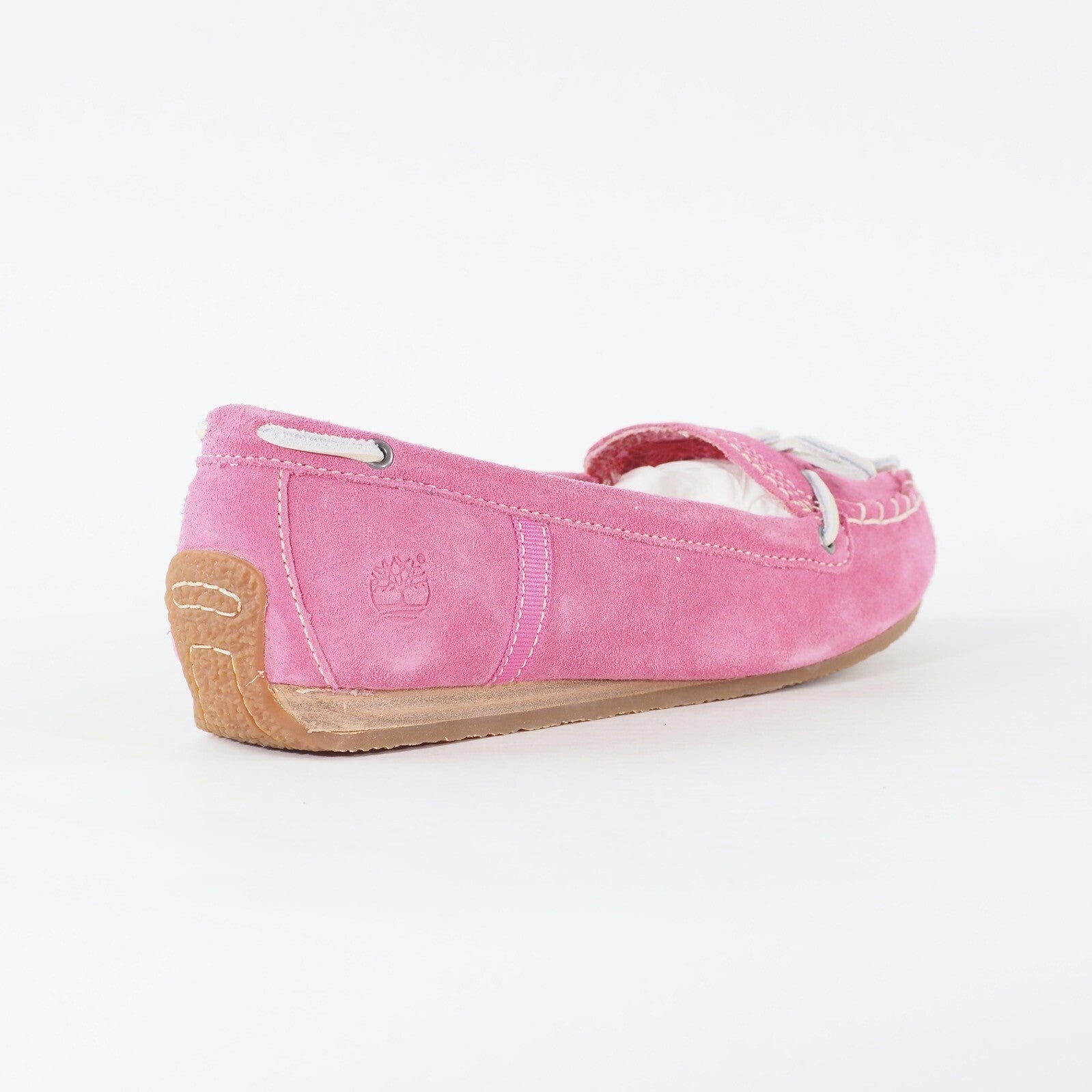 Womens Timberland Caska Moc 27605 Medium Pink Leather Slip On Casual Shoes