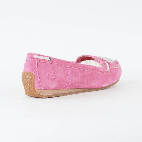 Womens Timberland Caska Moc 27605 Medium Pink Leather Slip On Casual Shoes