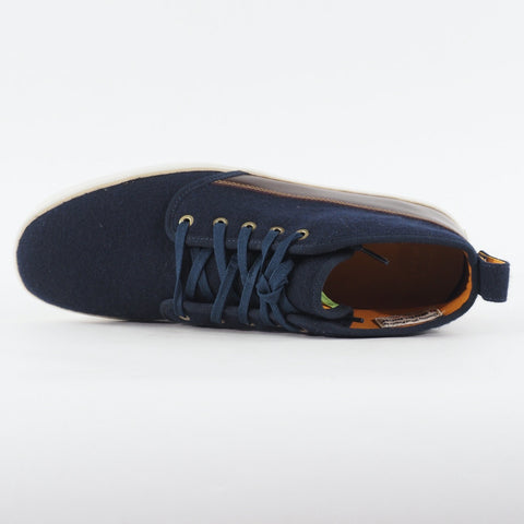 Mens Timberland Abington Chukka 6626A Navy Fabric Leather Lace Up Casual Boots