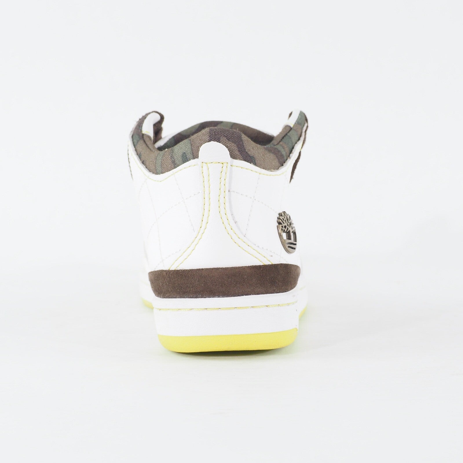 Juniors Timberland Iteza Chukka 6050A White Leather Lace Up High Top Trainers