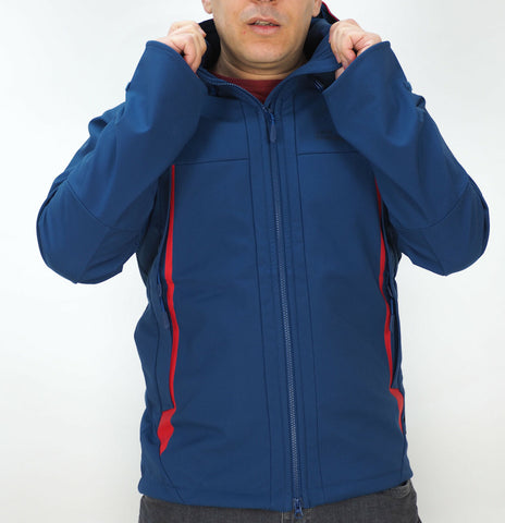 Mens Jack Wolfskin Sportiv Softshell 1306281 Dark Indigo Zip Up Windproof Jacket