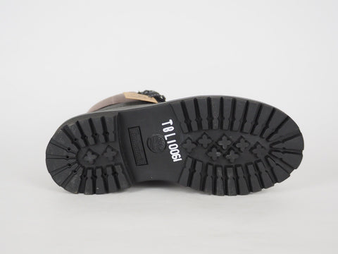 Juniors Timberland 6 In Classic 20954 Black Leather Lace Up Kids Chukka Boots