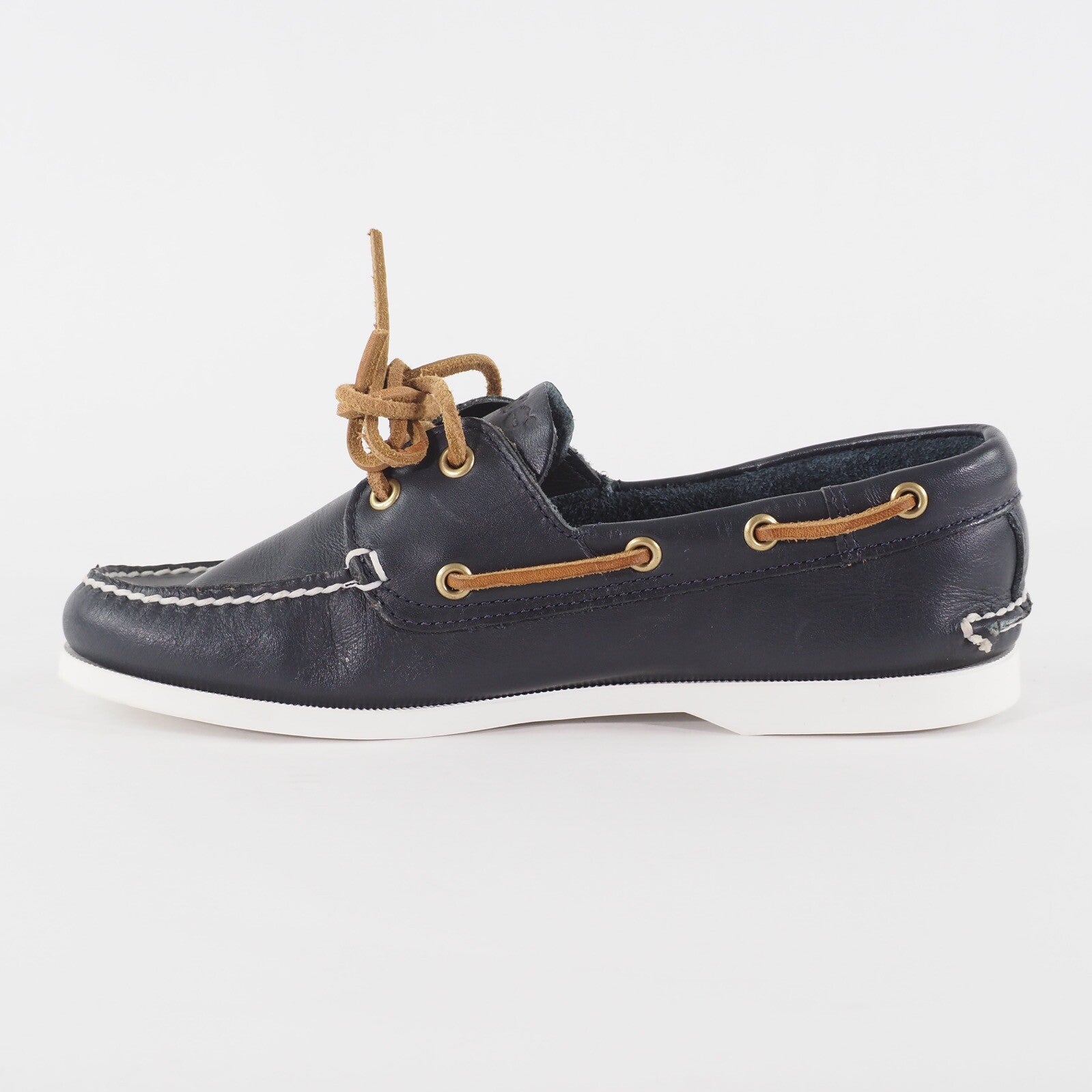 Mens Timberland Eye 29575  Leather Lace Up Navy Casual Walking Boat Shoes