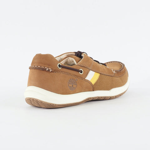 Mens Timberland EK Sport 45539 Caramel Brown Leather Lace Up Casual Boat Shoes