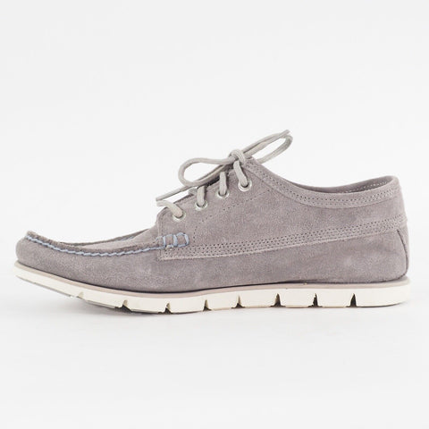 Mens Timberland Tidelands A1H9S Medium Grey Suede Lace Up Casual Boat Shoes