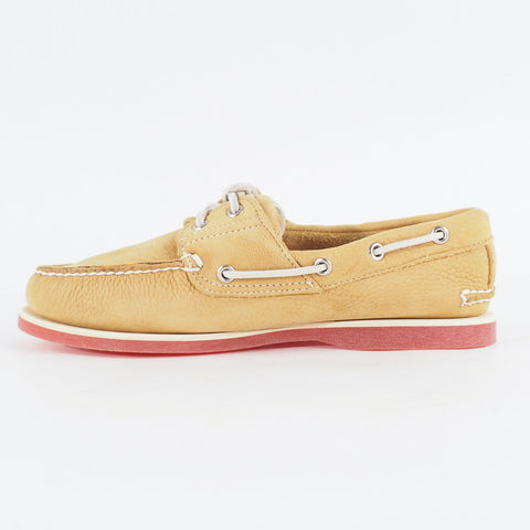 Mens Timberland Classic 2 Eyed 6507A Light Brown Lace Up Casual Boat Shoes