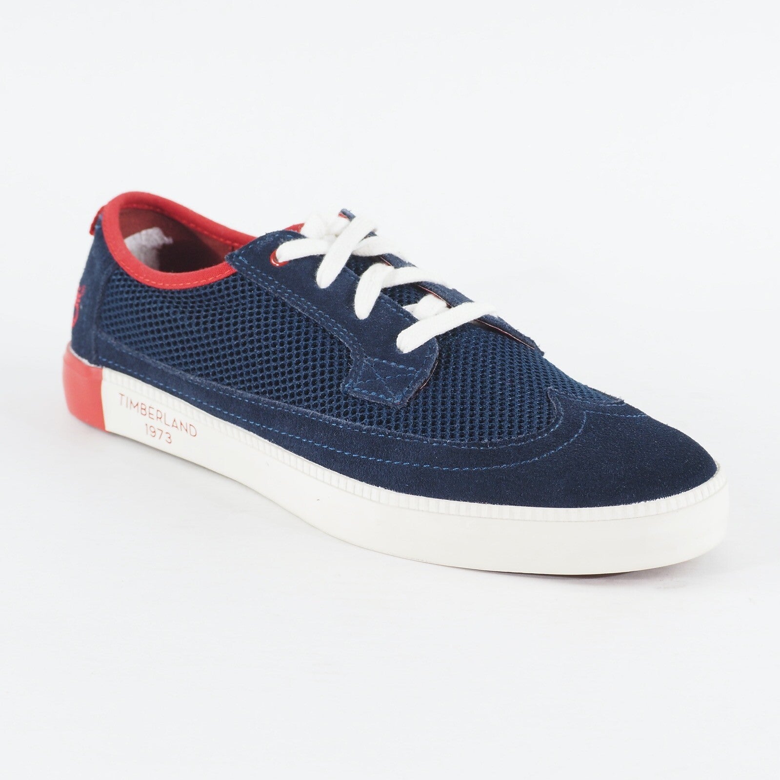 Mens Timberland Newport Bay A18JQ Navy Suede / Mesh Lace Up Low Top Casual Shoes