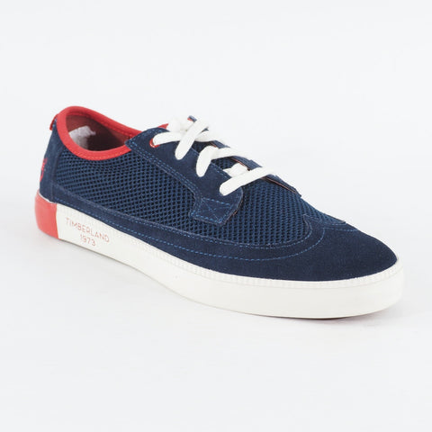 Mens Timberland Newport Bay A18JQ Navy Suede / Mesh Lace Up Low Top Casual Shoes