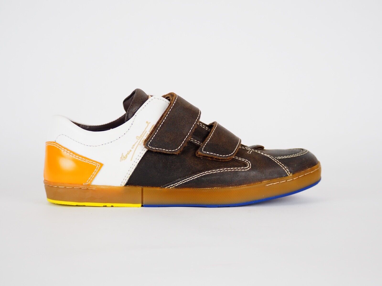 Mens Timberland Floris Van Bommel 62589 Brown Leather 2 Strap Trainers
