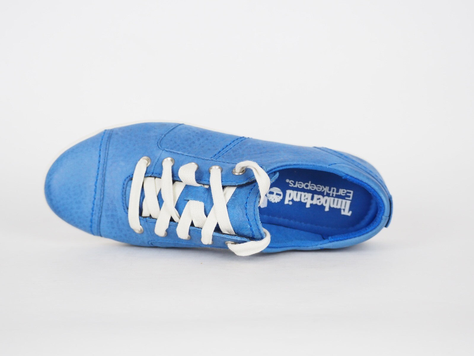 Womens Timberland EK Northprt 8039A Blue Leather Lace Up Casual Low Trainers