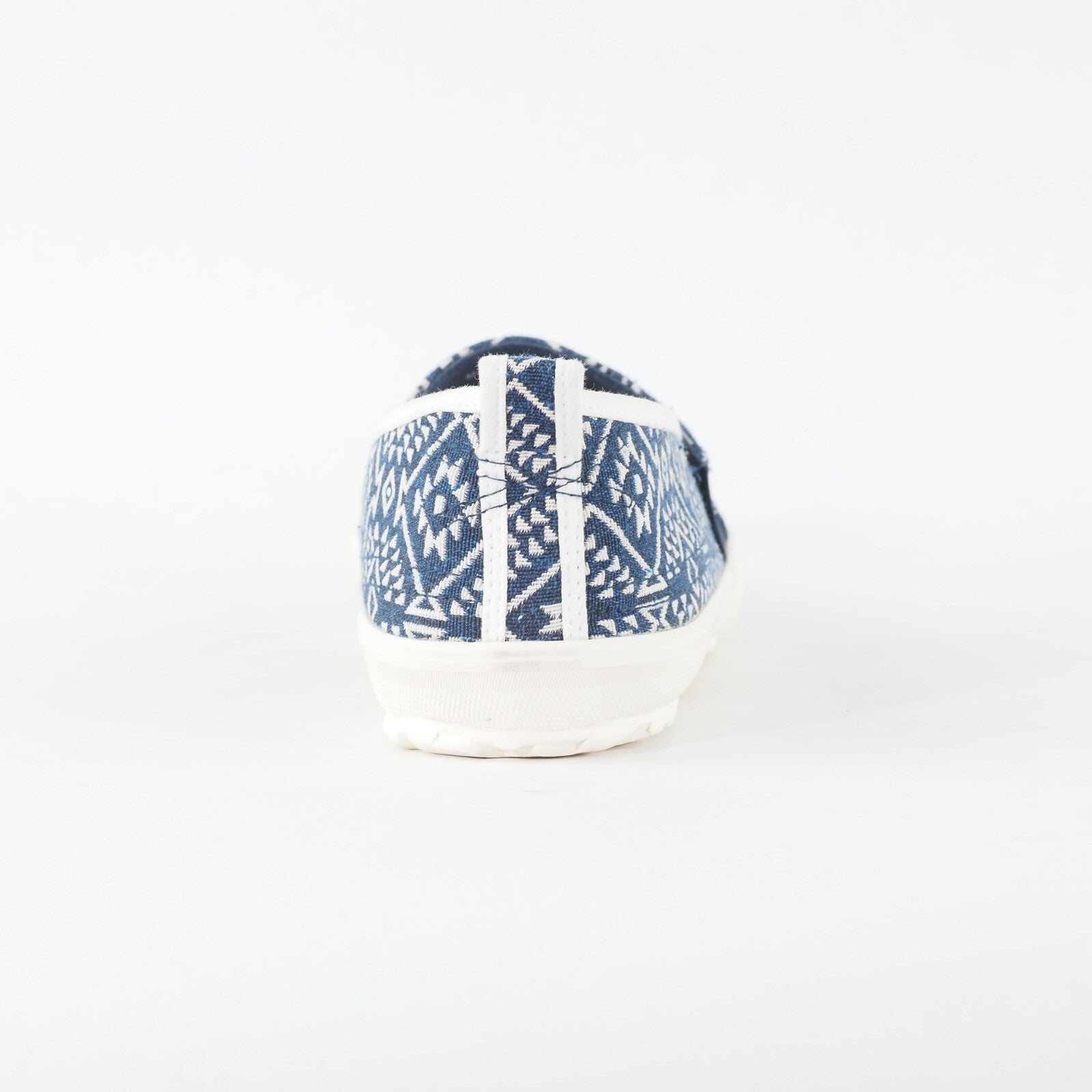 Mens J Shoes Mate S6703 Blue / Off White Pattern Canvas Slip On Casual Shoes