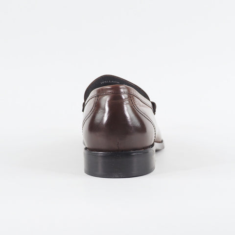 Mens John White Wallace Dark Brown Leather Slip On Formal Shoes