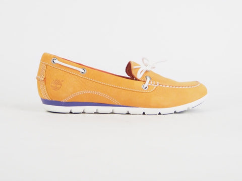 Womens Timberland Ek Harborside 1 Eye 8213B Wheat Leather Lace Up Loafers