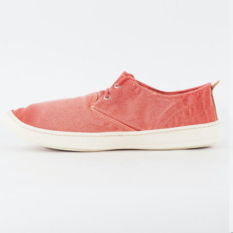 Mens Timberland Hoksthand Oxford 9336B Pale Red Canvas Lace Up Casual Shoes