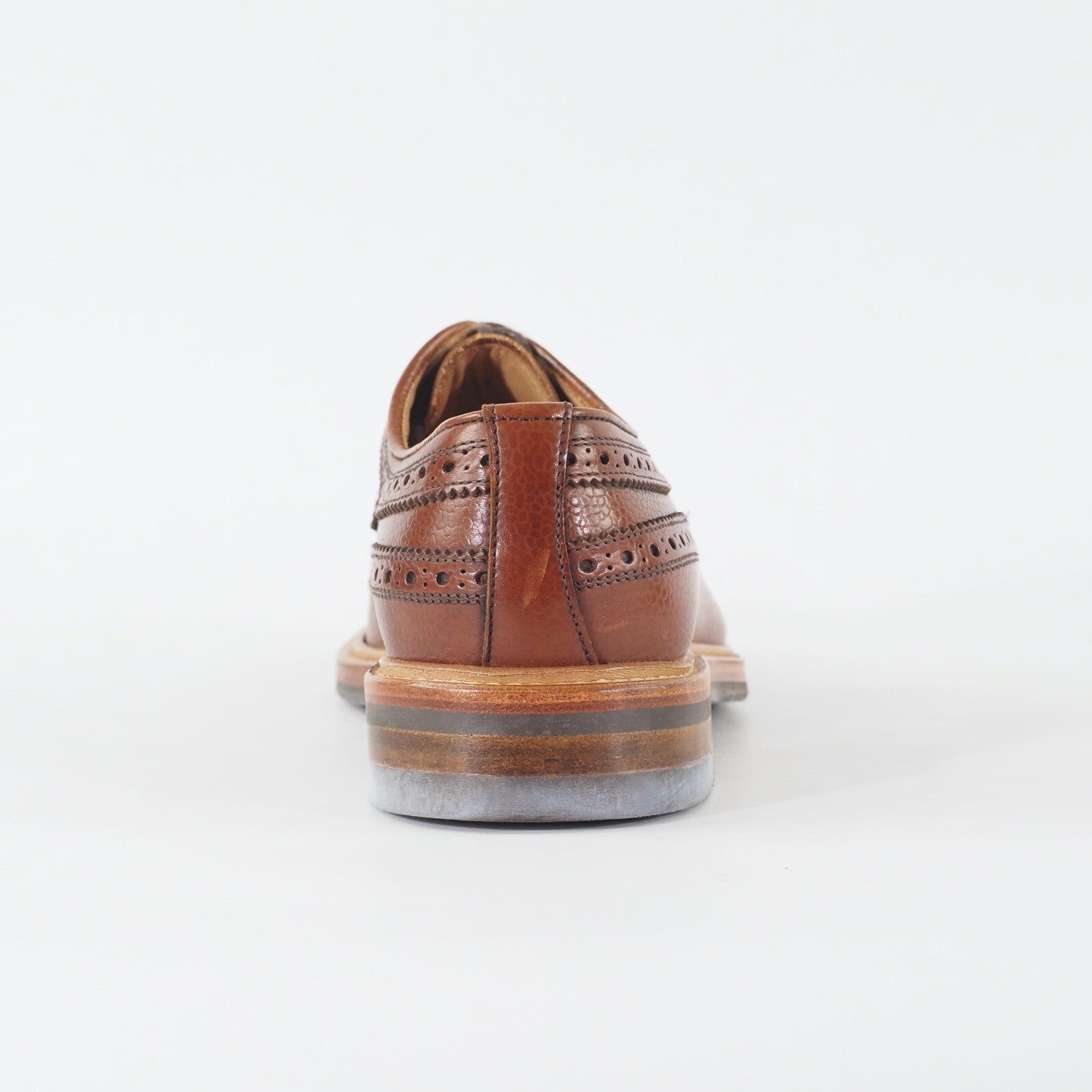 Mens John White Wroxton 11387 Dark Warm Brown Leather Lace Formal Oxford Shoes