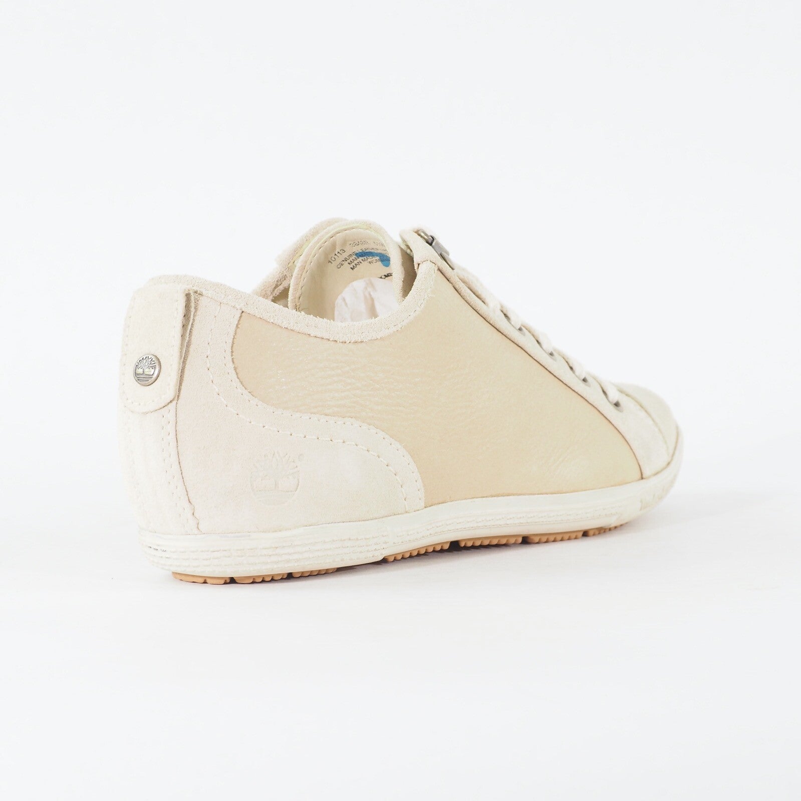 Womens Timberland Ballard Ox 3848R Cream Leather Lace Up Low Top Casual Shoes