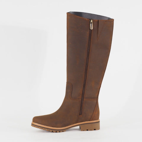 Womens Timberland Mail Hill Tall A1RT5 Leather Side Zip Waterproof Walking Boots