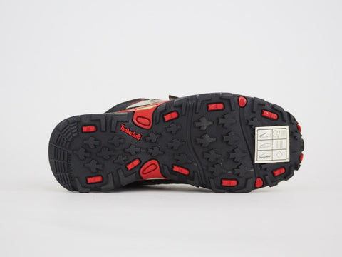 Boys Timberland HYPRTRL 58709 Red / Grey Leather Lace Up Kids Hiking Shoes UK 1