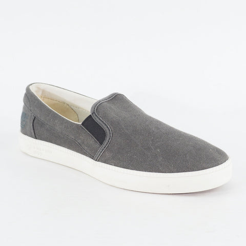 Mens Timberland Newport Bay A18IS Medium Grey Slip On Canvas Casual Shoes