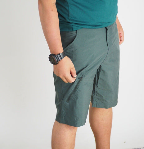 Mens Jack Wolfskin STR 5008561 Greenish Grey Casual Regular Fit Summer Shorts