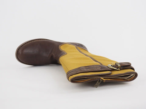 Womens Timberland Cabot 24658 Mustard / Brown Leather Side Zip Tall Winter Boots