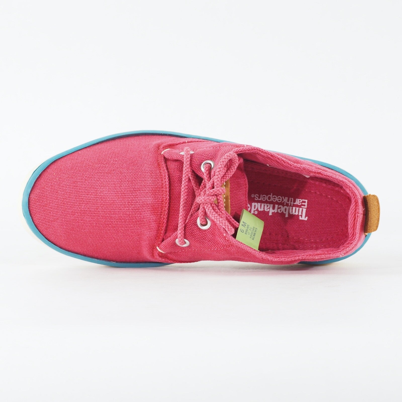 Womens Timberland EK Hookset Oxford 8964R Magenta Canvas Lace Up Casual Shoes