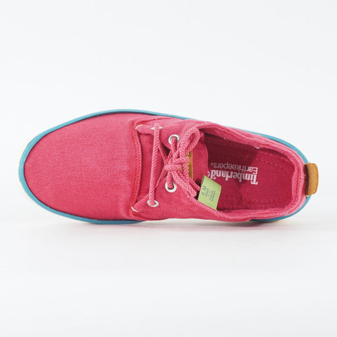 Womens Timberland EK Hookset Oxford 8964R Magenta Canvas Lace Up Casual Shoes