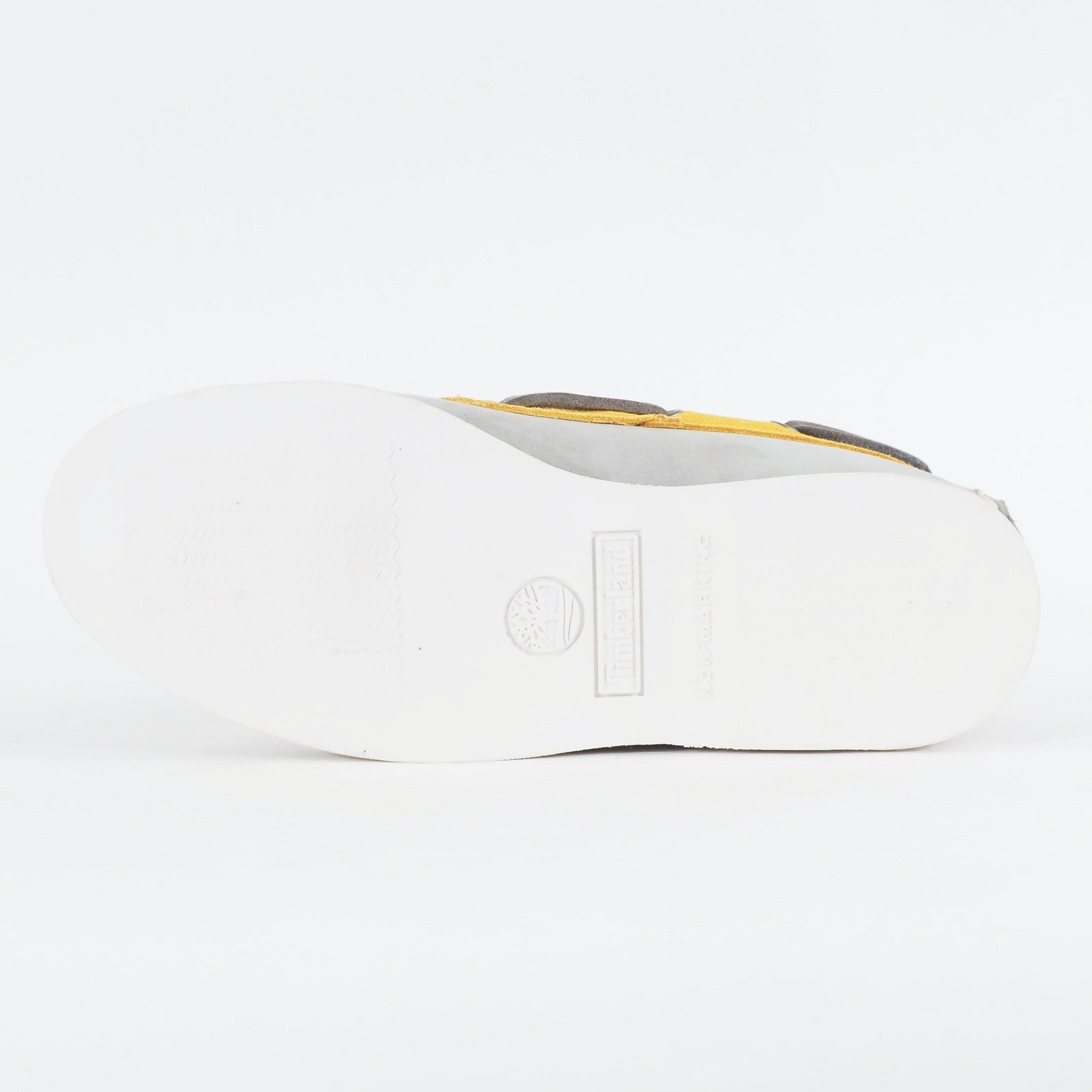 Mens Timberland Classic 2 Eye 42576 Grey / Yellow Leather Lace Boat Casual Shoes