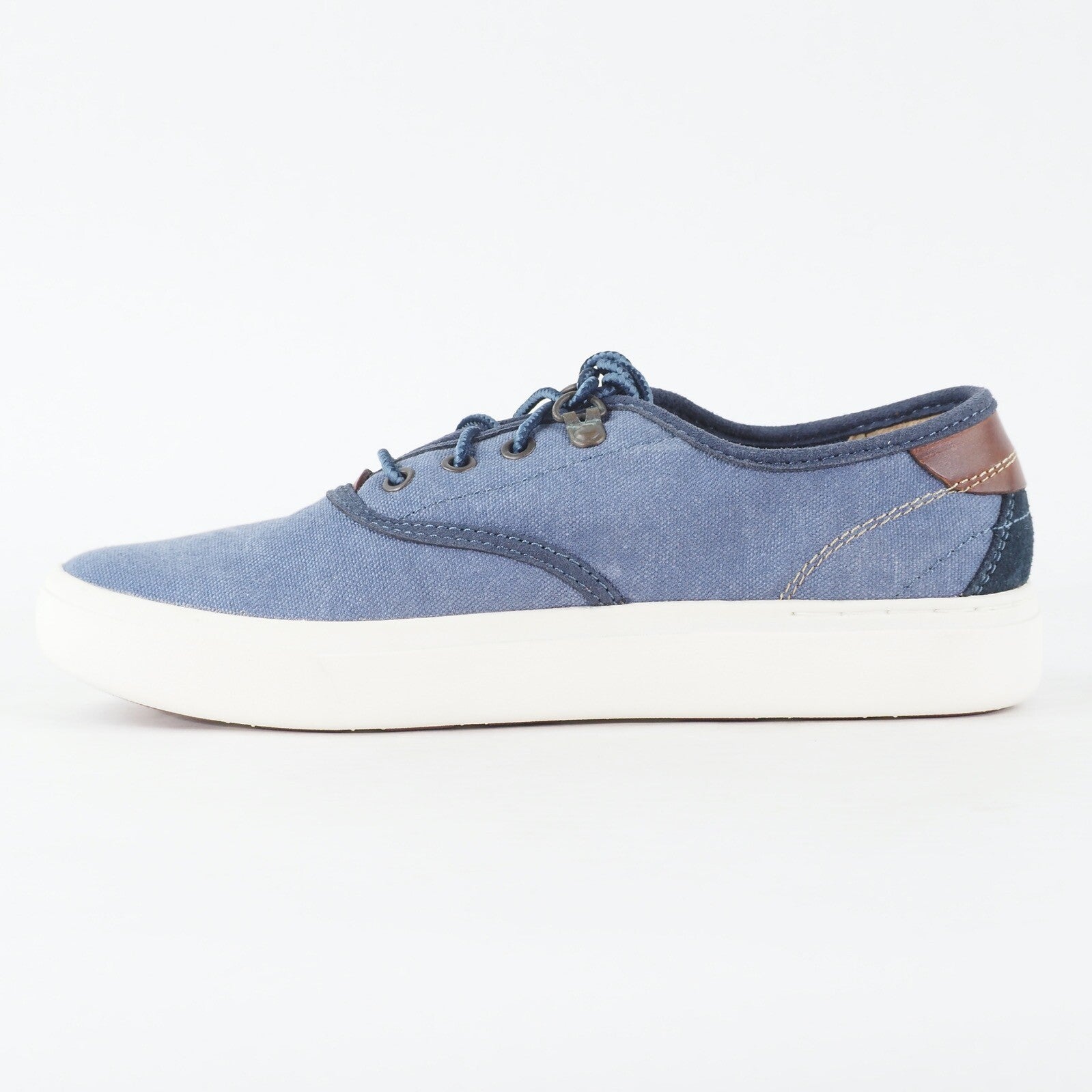 Womens Timberland Amherst Oxford A15PO Medium Blue Canvas Lace Up Casual Shoes