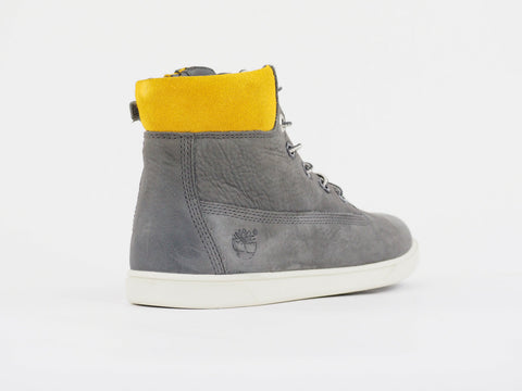 Timberland Groveton 6 Inch Lace A19MX Grey Leather Lace Zip Side Chukka Boots