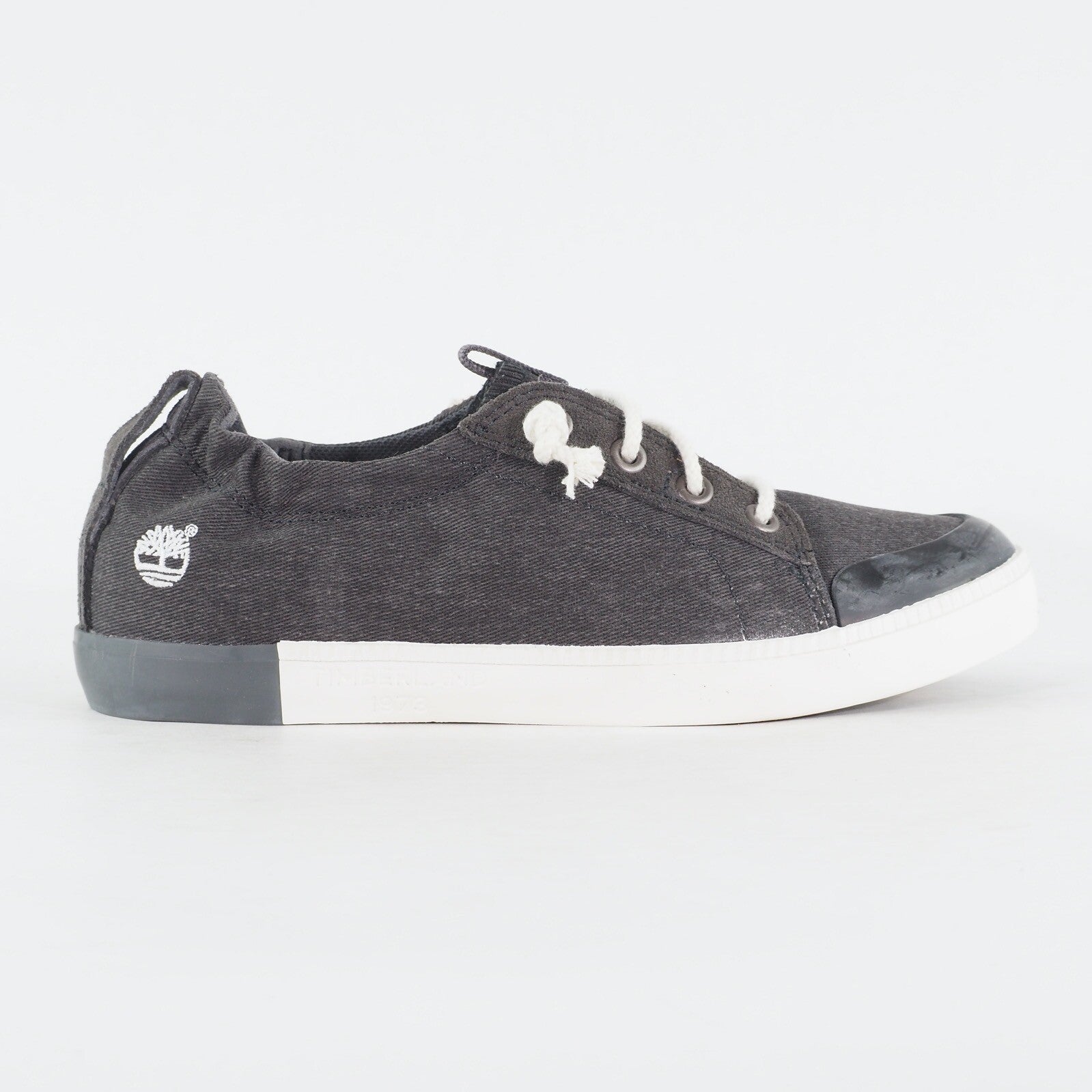 Womens Timberland Newport Bay A15MU Black Canvas Lace Up Low Top Casual Shoes