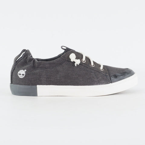 Womens Timberland Newport Bay A15MU Black Canvas Lace Up Low Top Casual Shoes