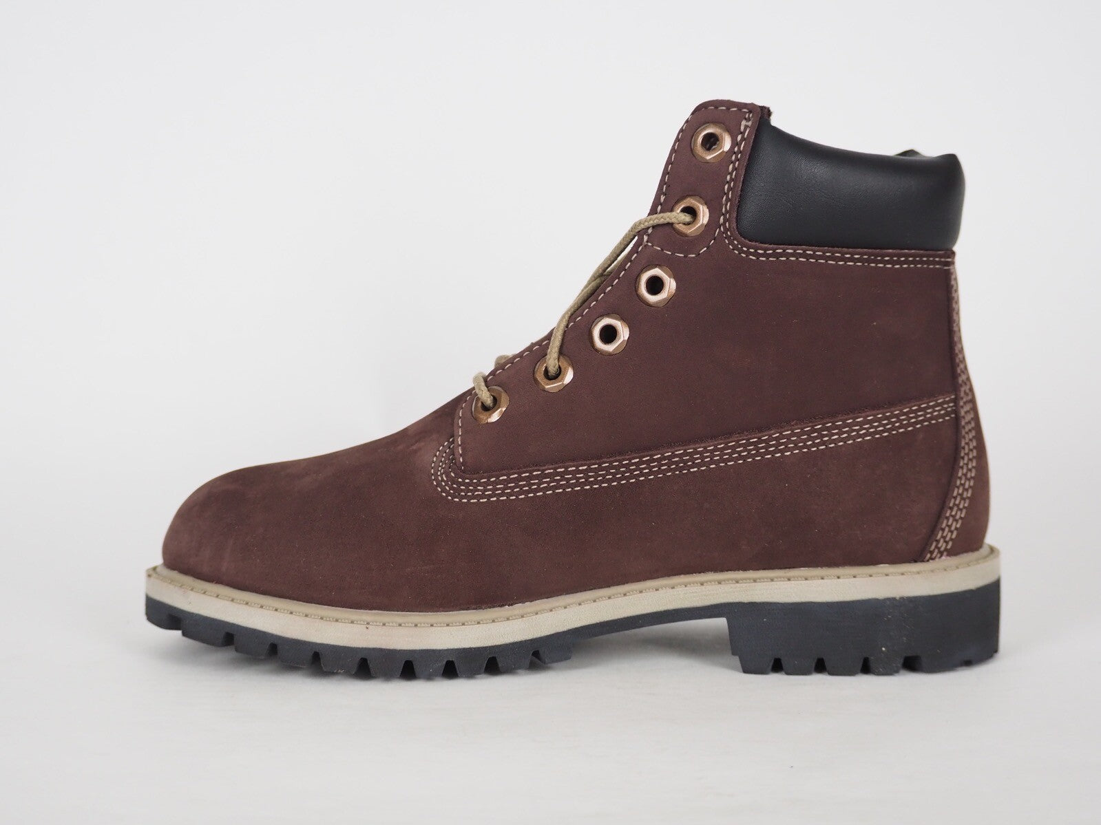 Juniors Timberland 6 In Premium 98973 Burgundy Leather Lace Up Chukka Boots