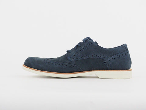 Mens Timberland Stormbuck 5831R Navy Blue Leather Lace Up Formal Oxford Shoes