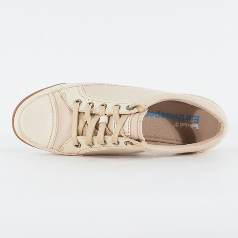 Womens Timberland EK Northport 3963R Light Beige Canvas Lace Up Low Casual Shoes