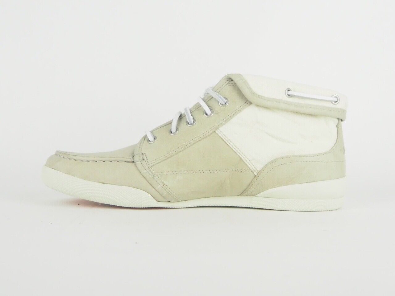 Mens Timberland Earthkeepers Split Cup 5265R Beige Leather Lace Up Canvas Shoes