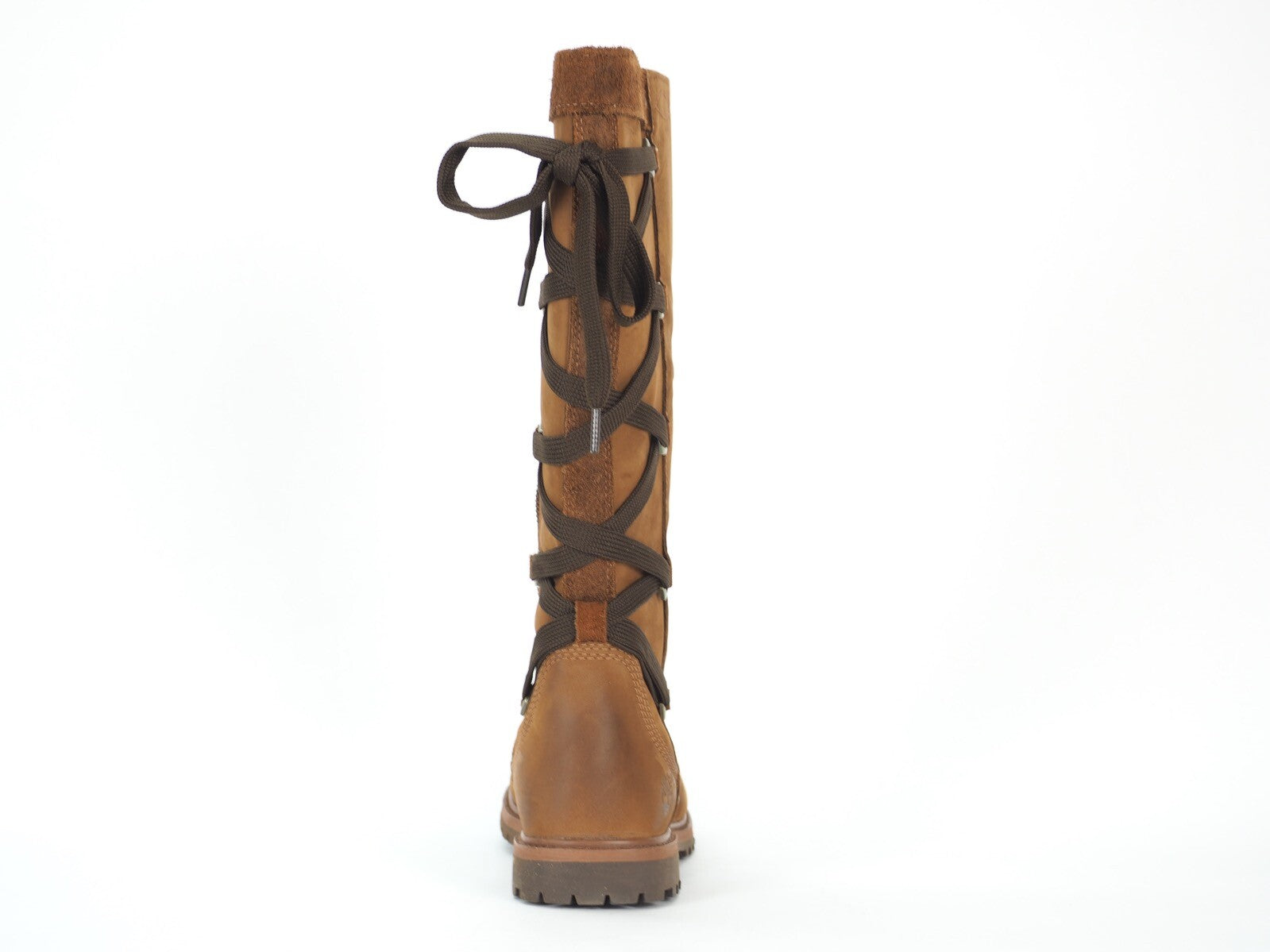Womens Timberland Premium Tundra 87378 Brown Leather Zip Up Tall Casual Boots